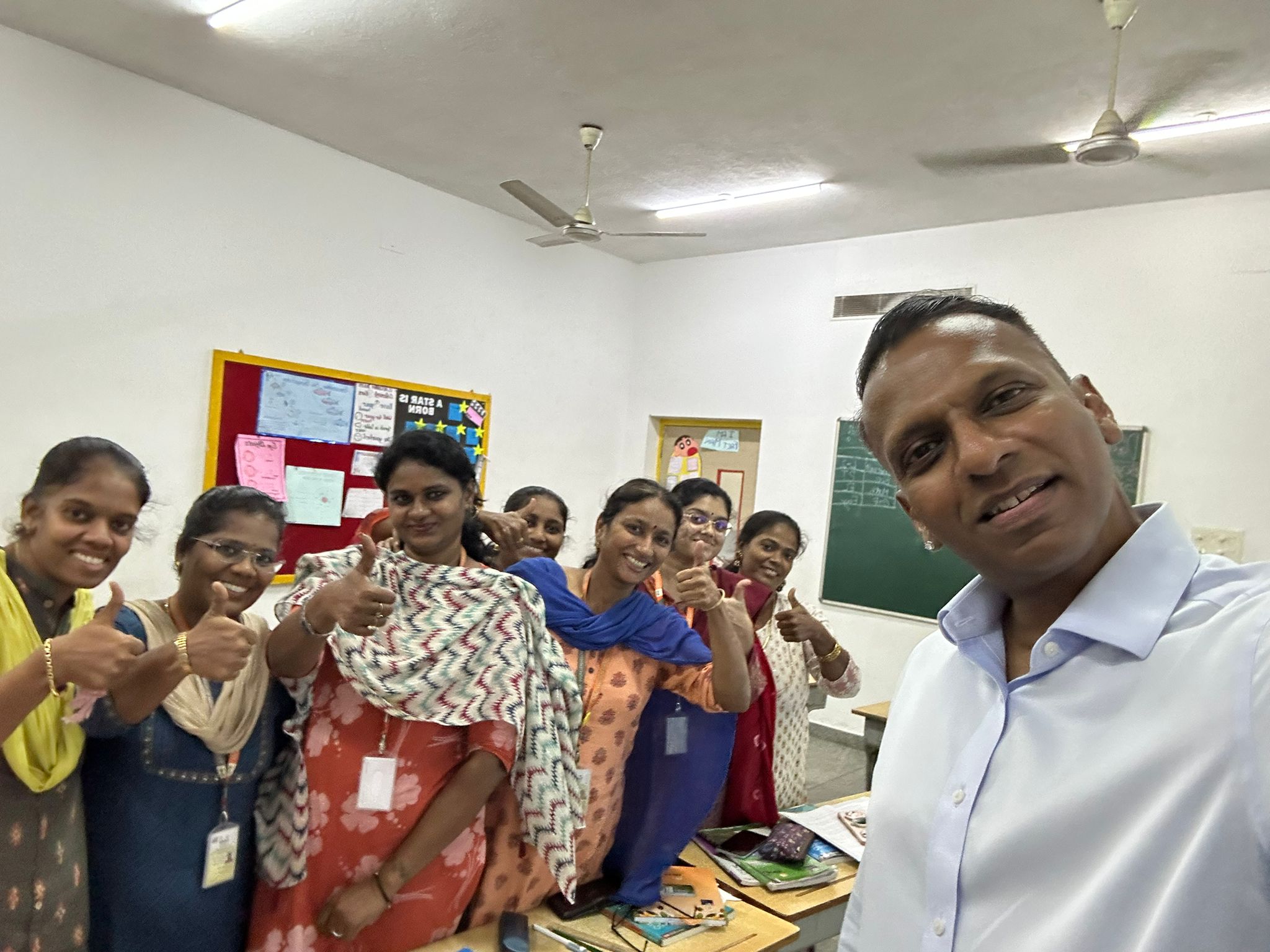 Educators celebrating collaboration